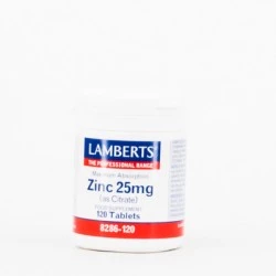 LAMBERTS Zinc 25 mg, 120 comprimidos.