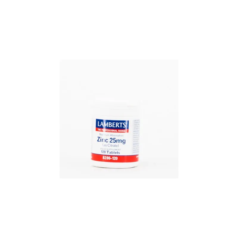 LAMBERTS Zinc 25 mg, 120 comprimidos.