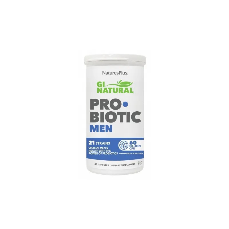Natures Plus GI Natural Probiotic Men, 30 Caps.