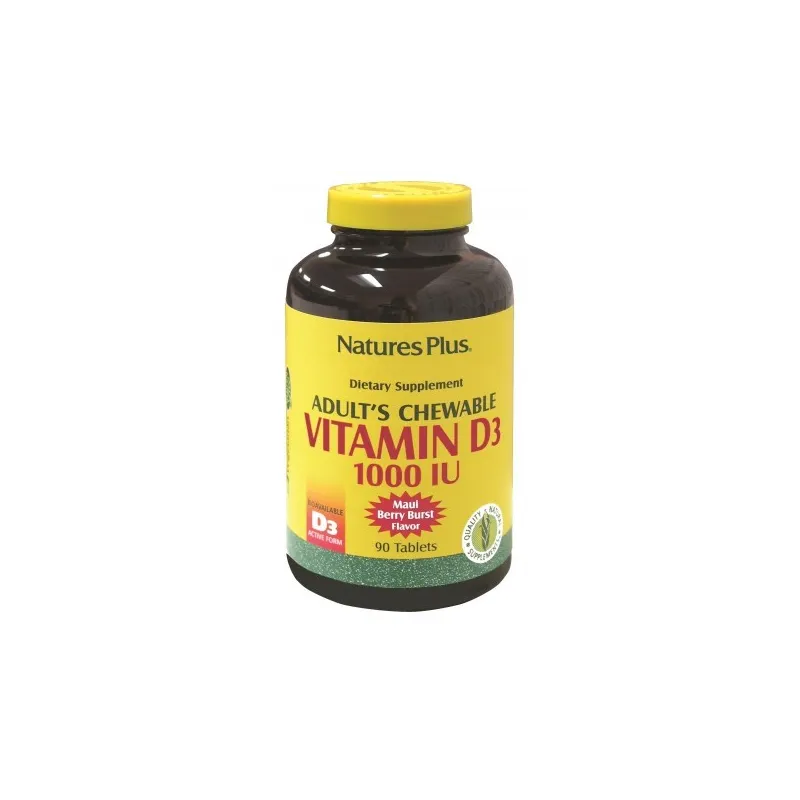 Natures Plus Vitamina D3 1000 UI, 90 Comp. Mast.