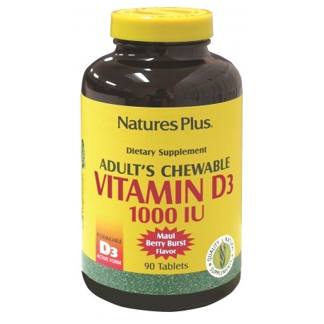 Natures Plus Vitamina D3 1000 UI, 90 Comp. Mast.