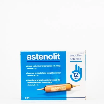 Astenolit, 12 ampollas bebibles.