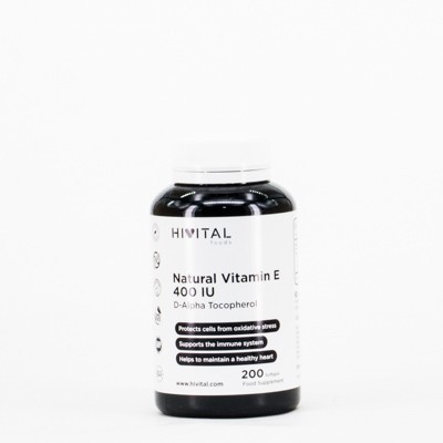 Hivital Vitamina E Natural 400 UI, 200 perlas.