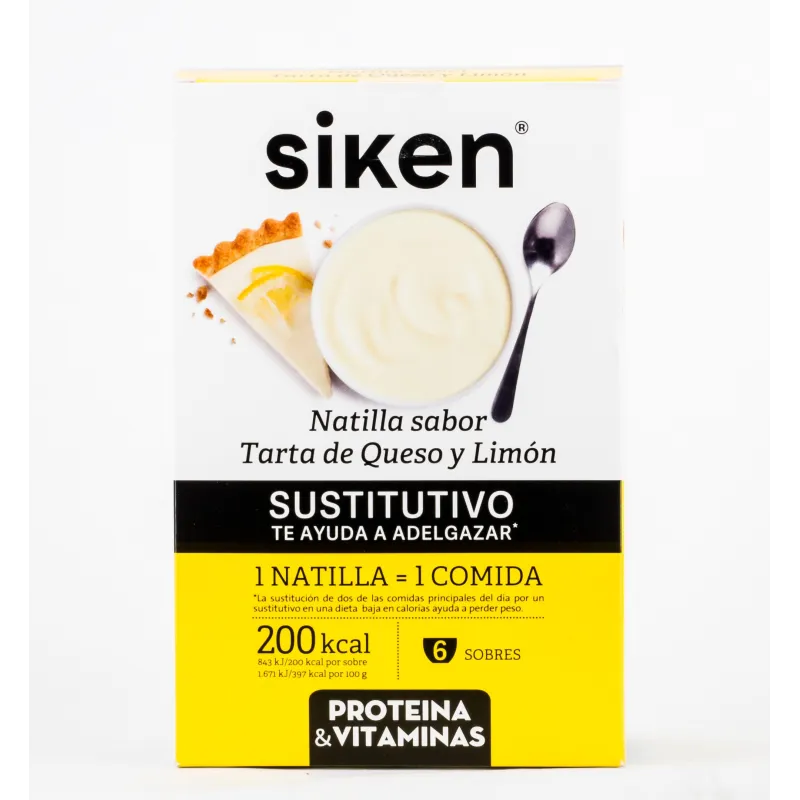 Siken Natillas Tarta de Queso Limón, 6 Sobres. Siken Natillas Tarta de Queso Limón, 6 Sobres.