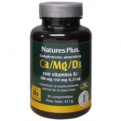 Natures plus Ca/Mg/D3 + K2 30 Comprimidos