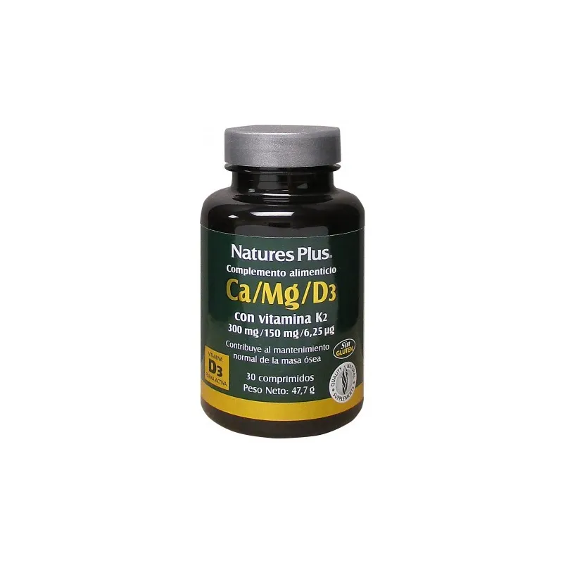 Natures plus Ca/Mg/D3 + K2 30 Comprimidos Natures plus Ca/Mg/D3 + K2 30 Comprimidos