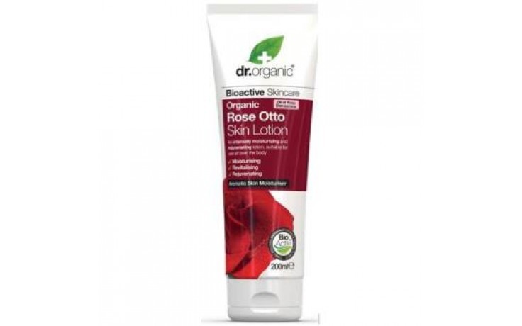 Dr Organic Loción corporal Rose Otto, 200ml.