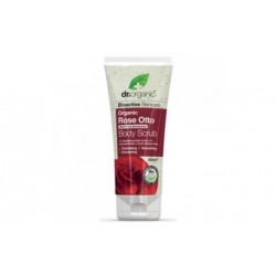 Dr Organic Exfoliante corporal Rose Otto, 200ml.