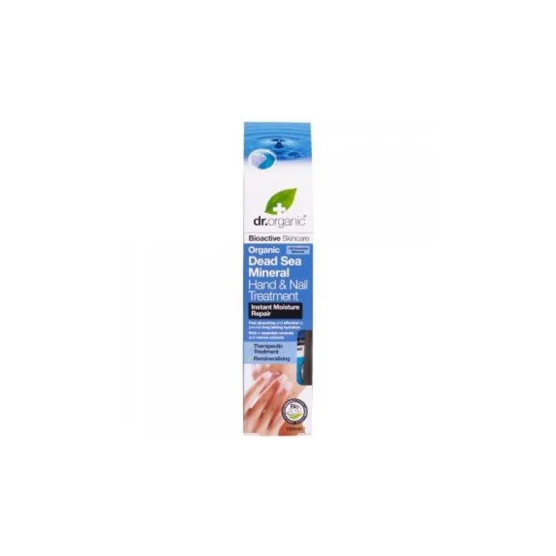 Dr Organic Crema de manos y uñas de minerales del mar Muerto, 100ml.