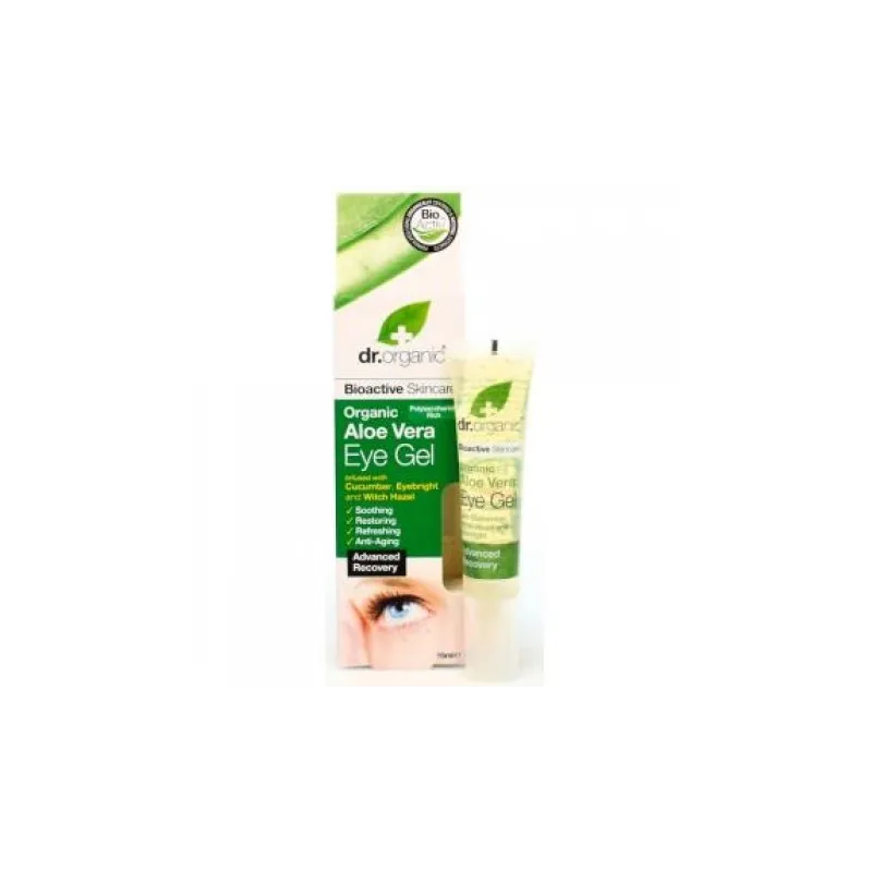 Dr Organic Gel contorno de ojos de Aloe Vera, 15ml.