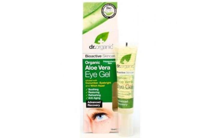 Dr Organic Gel contorno de ojos de Aloe Vera, 15ml.