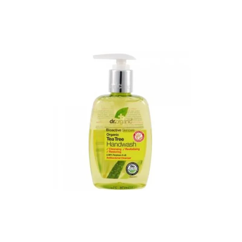 Dr Organic Jabón de manos de Árbol de Té, 250ml.