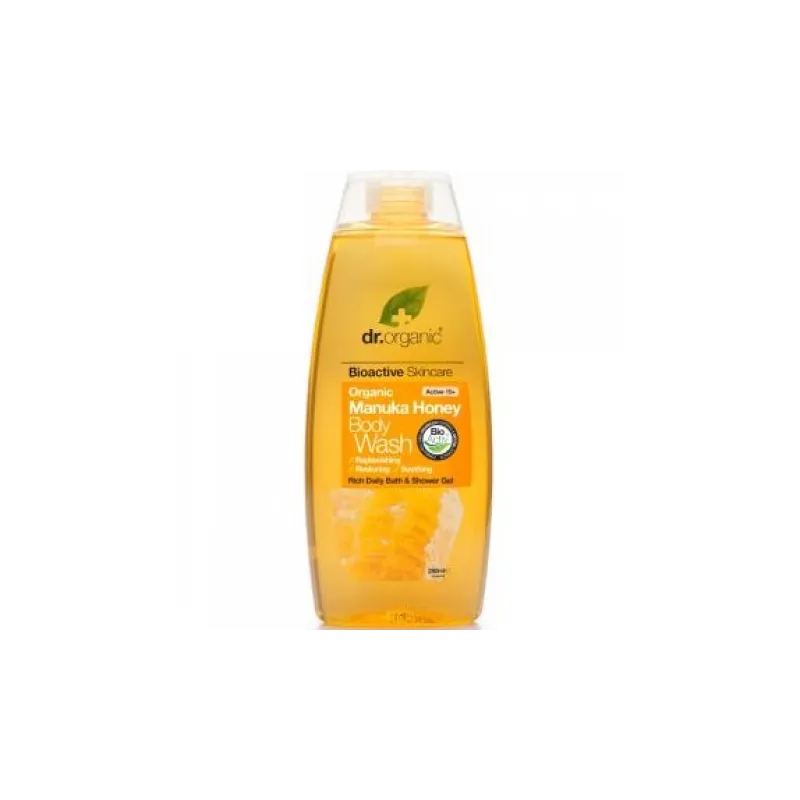 Dr Organic Gel de ducha de Miel de Manuka, 250ml. Dr Organic Gel de ducha de Miel de Manuka, 250ml.