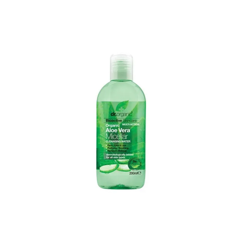 Dr Organic Agua Micelar de Aloe Vera, 200ml.