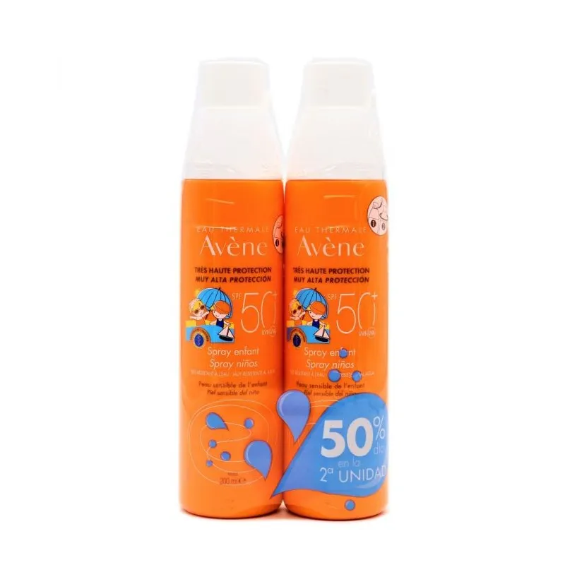 Avene Solar Niños Spray SPF50+ DUPLO, 200+200ml.