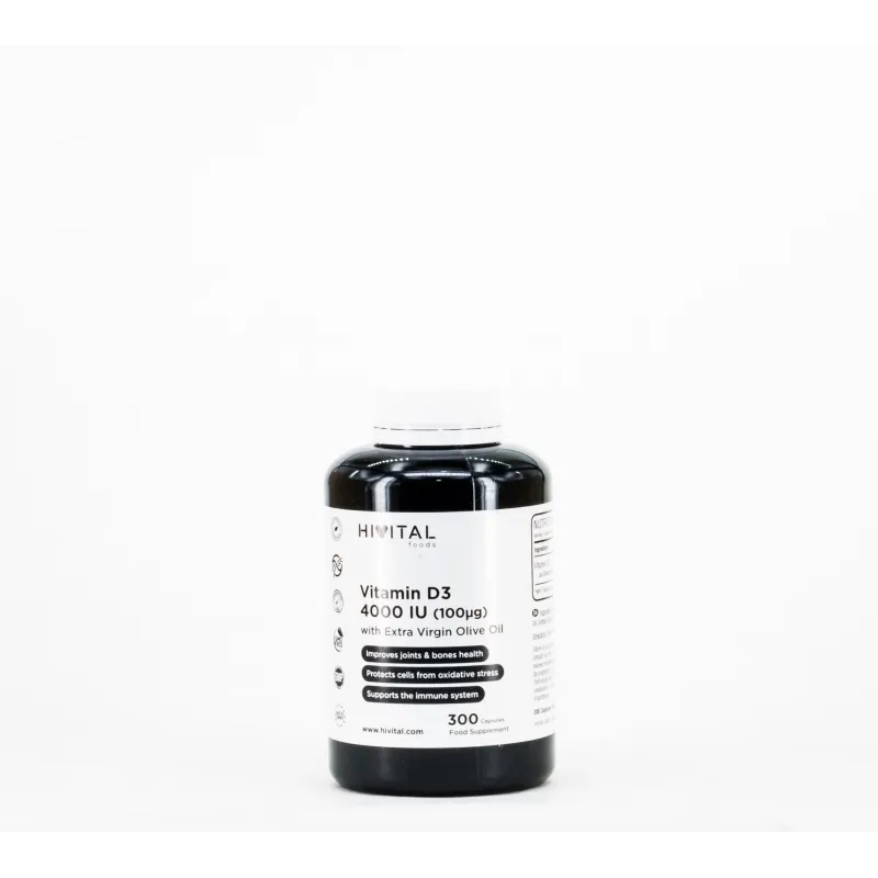 Hivital Vitamina D3 4000 UI, 365 perlas. Hivital Vitamina D3 4000 UI, 365 perlas.