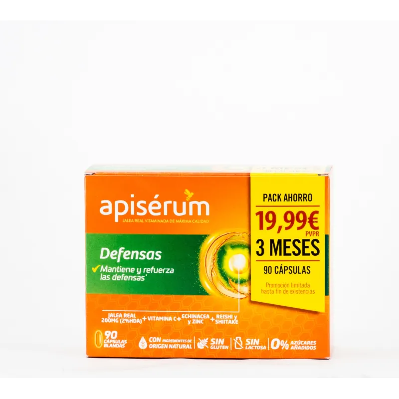 Apiserum Defensas AHORRO, 90 Caps. Apiserum Defensas AHORRO, 90 Caps.