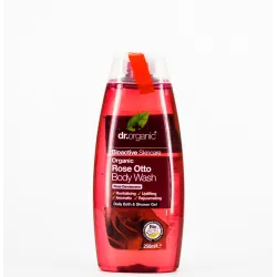 0-NO Dr Organic Gel de ducha Rose Otto, 250ml.