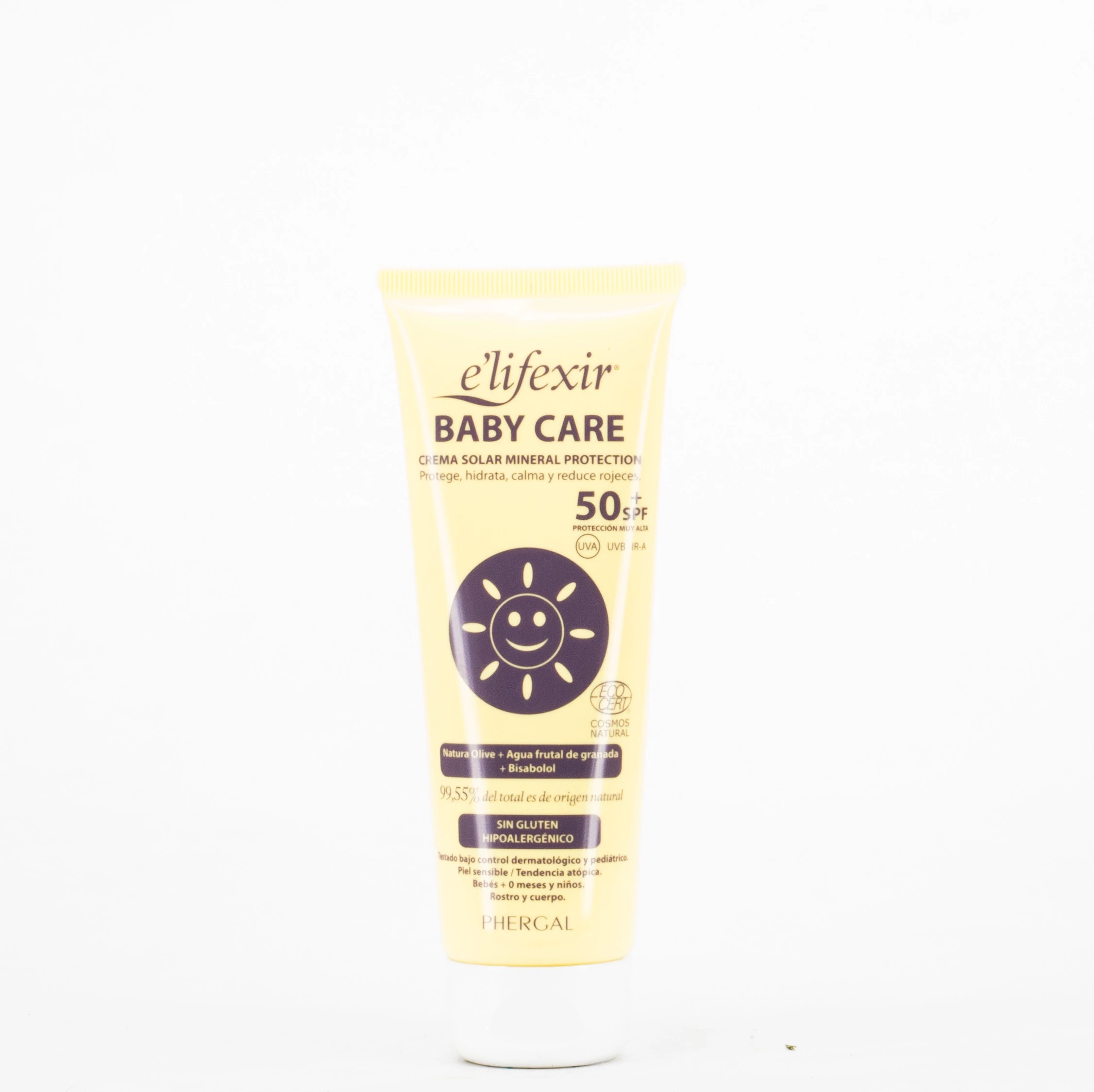 Elifexir Baby Care Crema Solar Mineral SPF50+, 100ml.