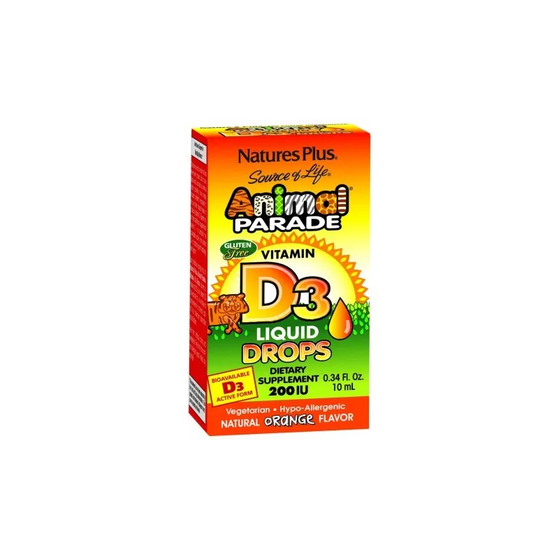 Natures Plus animal parade vit. D3 gotas 10 ml.