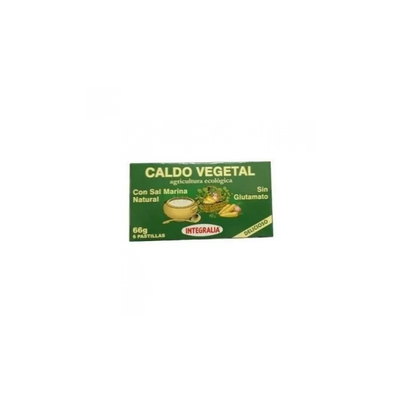 Integralia Caldo Vegetal Ecológico con Sal Marina 66mg
