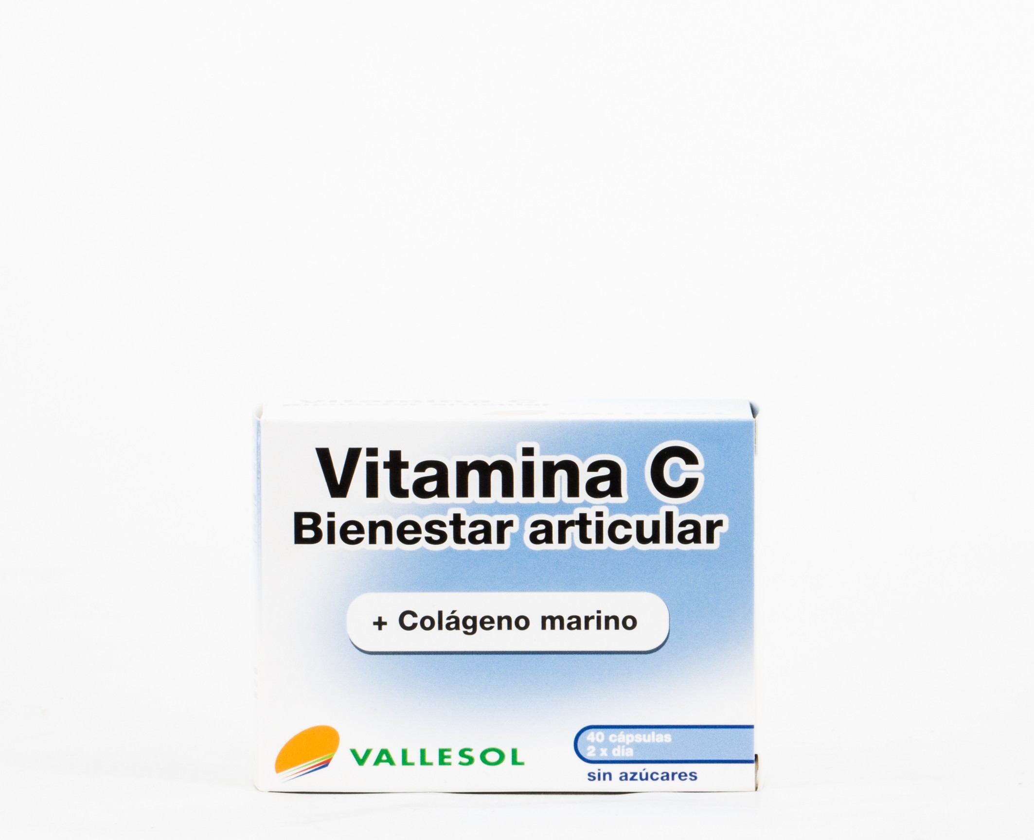 Vallesol Bienestar Articular Vit C + Colageno Marino, 40Caps.