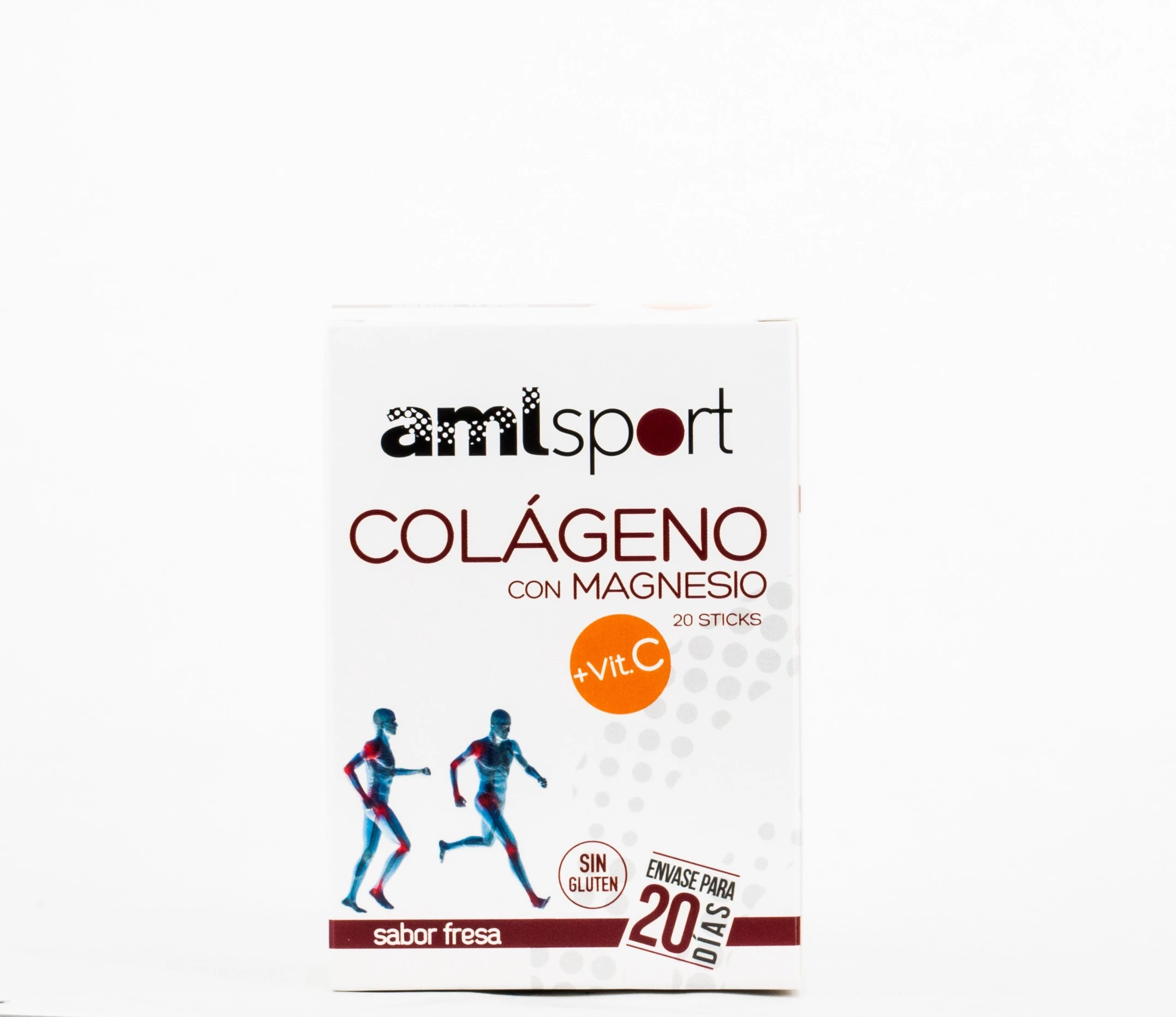 AMLSport Colágeno con Magnesio + VitC, 20 Sticks.