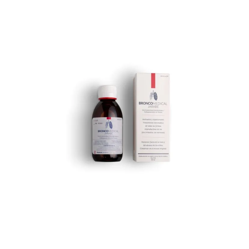 Broncomedical 2/10mg/ml, jarabe 180ml. Broncomedical 2/10mg/ml, jarabe 180ml.