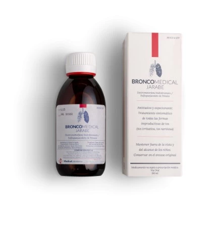 Broncomedical 2/10mg/ml, jarabe 180ml.