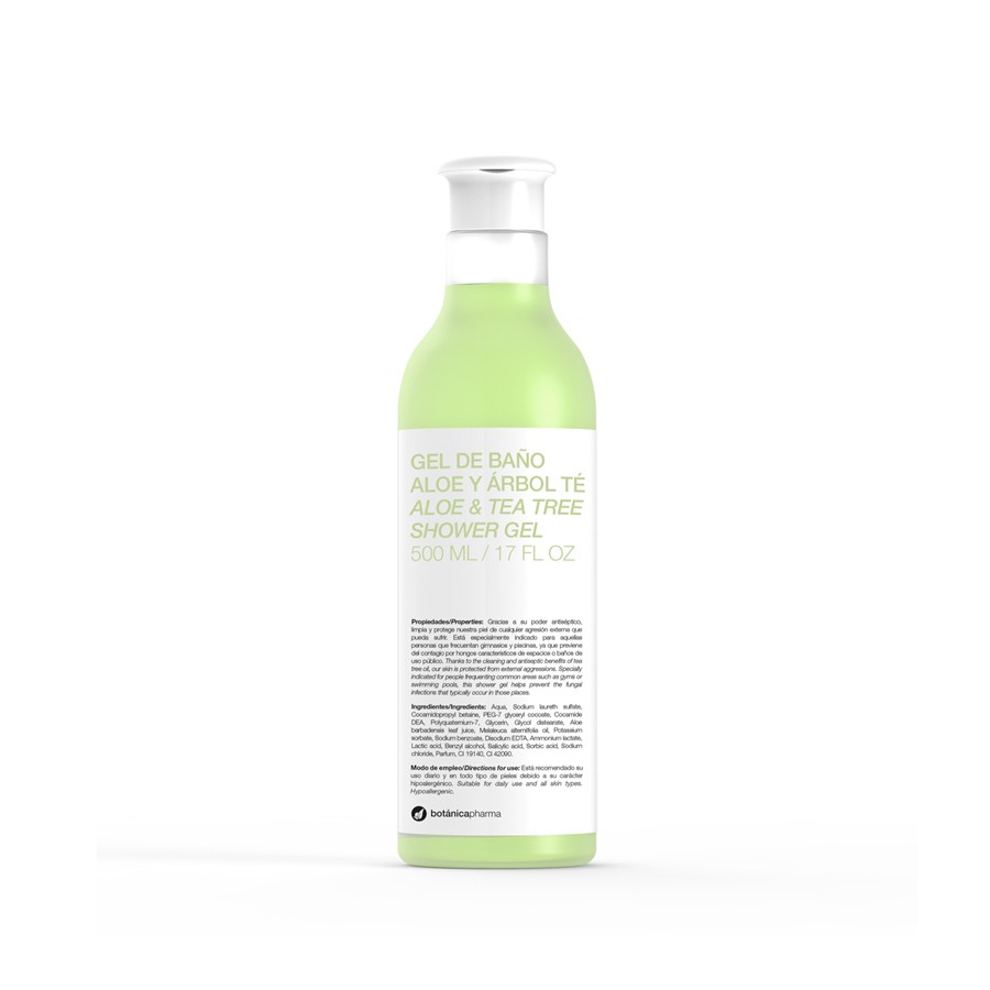 BotanicaPharma Gel de Baño Aloe y Árbol del Té, 500ml.