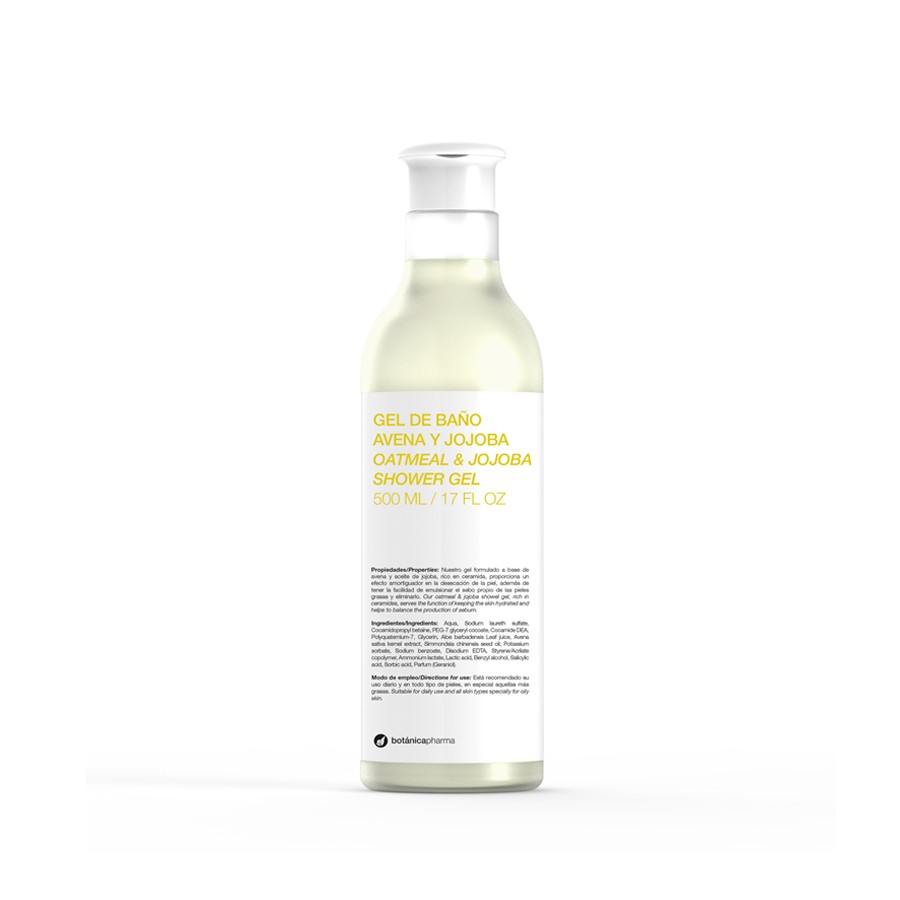 BotanicaPharma Gel de Baño de Avena y Jojoba, 500ml.