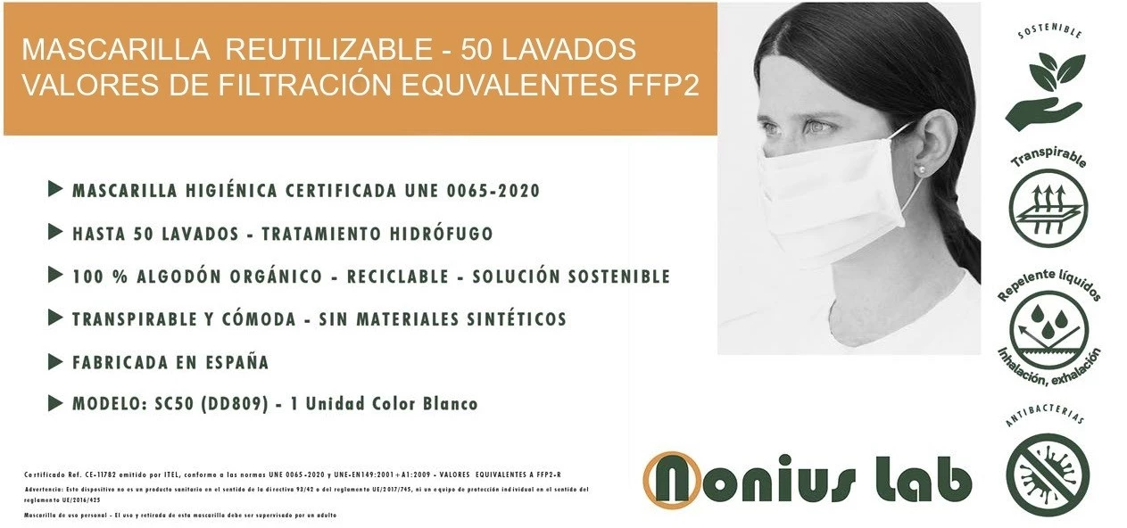Mascarilla ffp2 reutilizable, 1ud.