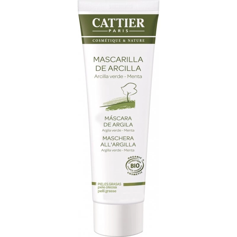 Cattier Mascarilla arcilla verde, 100ml.