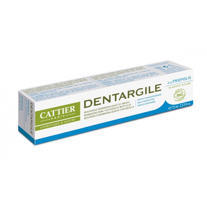 Cattier Dentífrico dentargile propoleos, 75ml.