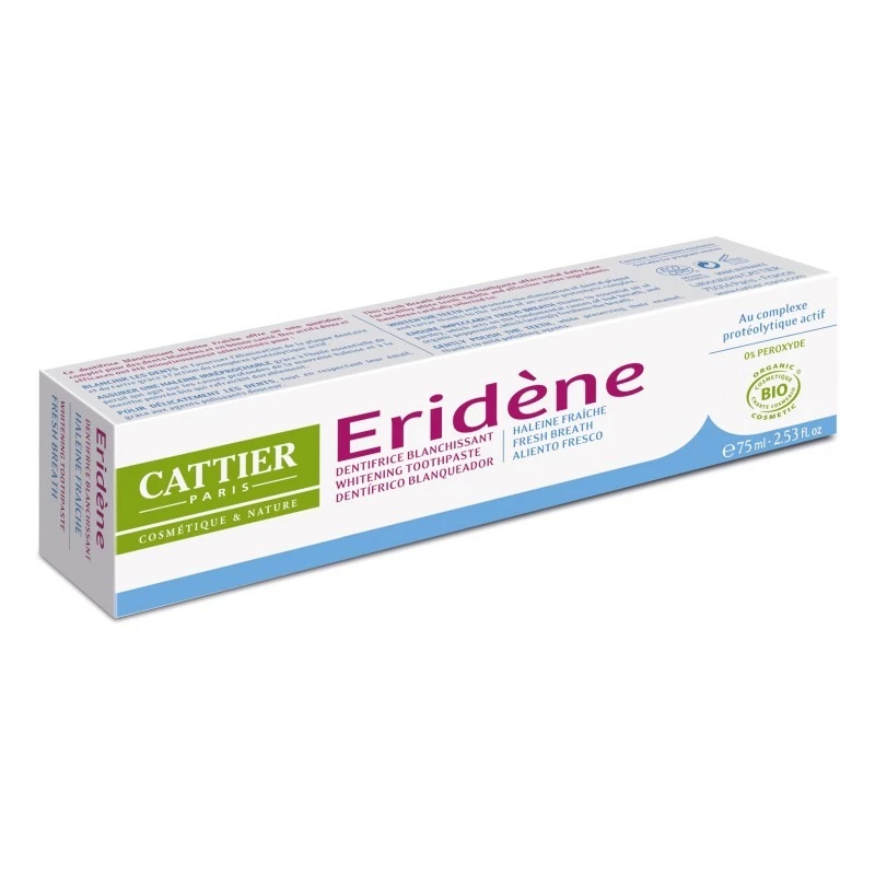 Cattier Dentífrico eridene aliento fresco, 75ml.