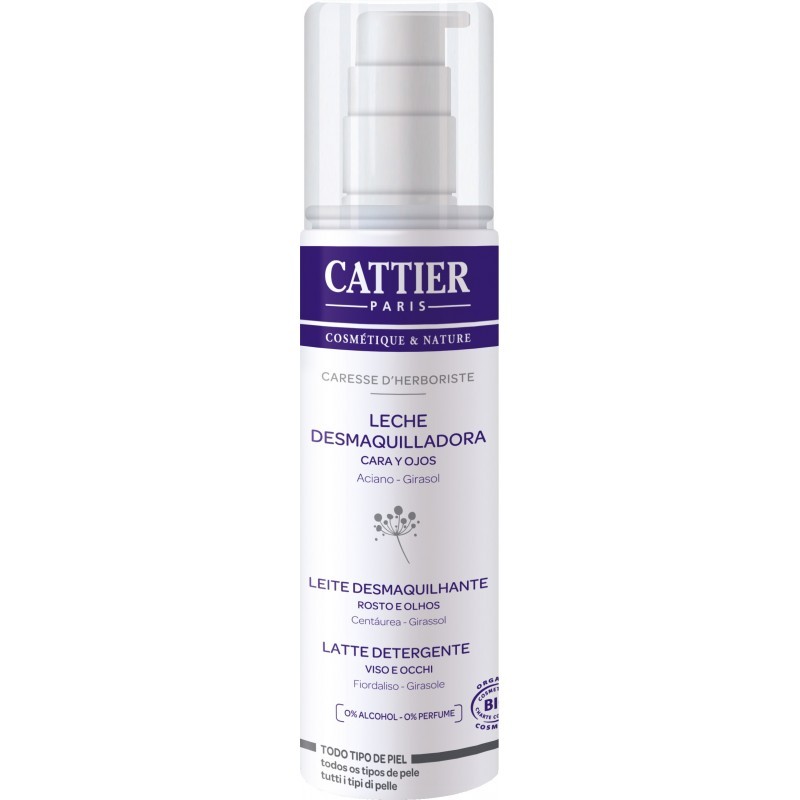 Cattier leche desmaquilladora cara y ojos, 200ml.