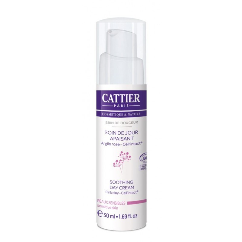 Cattier crema de día calmante, 50ml.