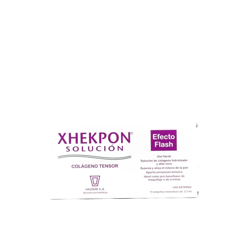 Xhekpon Solución Efecto Flash, 10 Ampollas.