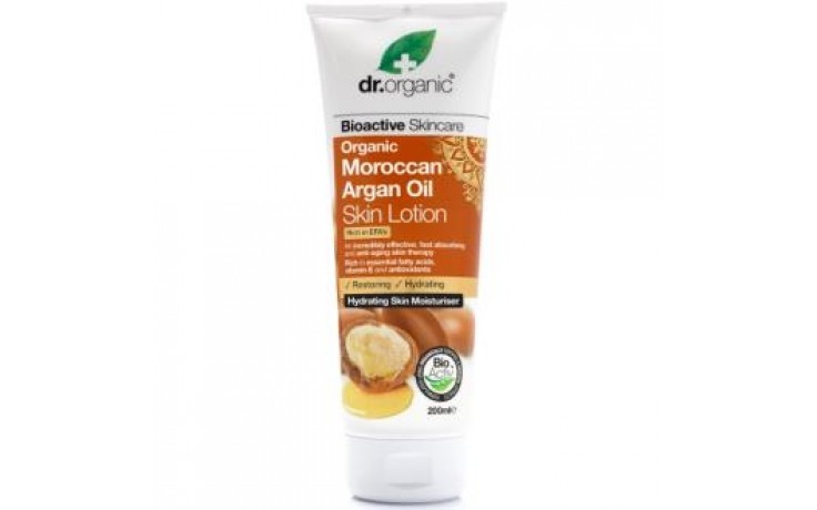 Dr Organic Loción corporal de aceite de Argán, 200ml.