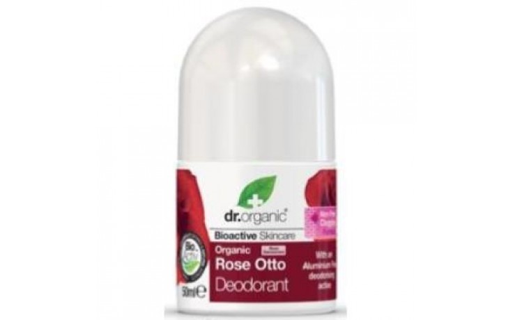 Dr Organic Desodorante Rose Otto, 50ml.