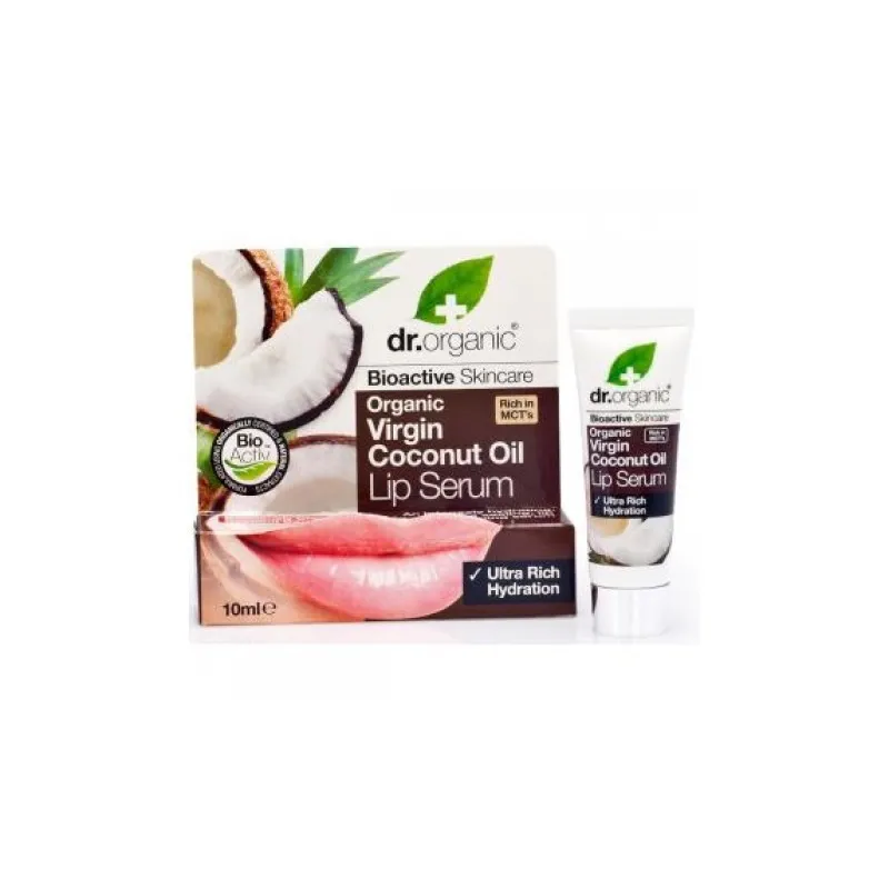 Dr Organic Sérum labial de aceite de Coco, 10ml.
