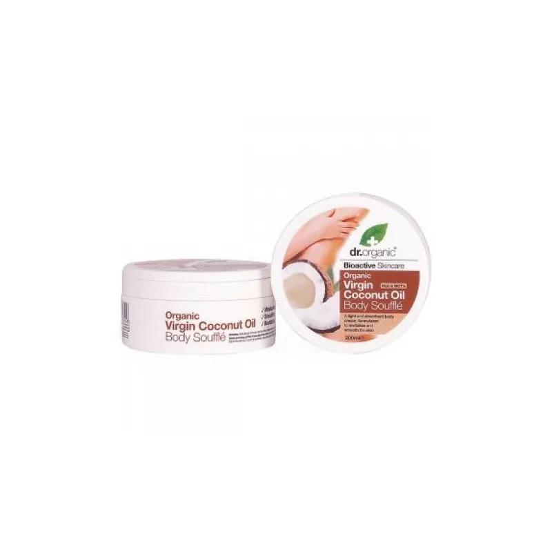 Dr Organic Crema suflé corporal de aceite de Coco, 200ml.