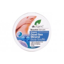 Dr Organic Crema suflé corporal de minerales del mar Muerto, 200ml.