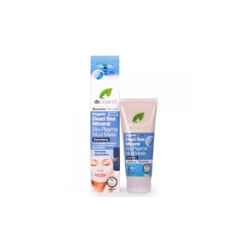 Dr Organic Mascarilla barro bio-Plasma minerales mar Muerto, 100ml.