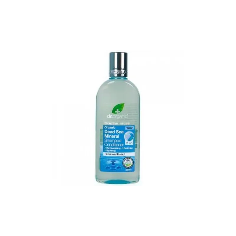 Dr Organic Champú & Acondicionador minerales mar Muerto, 265ml.