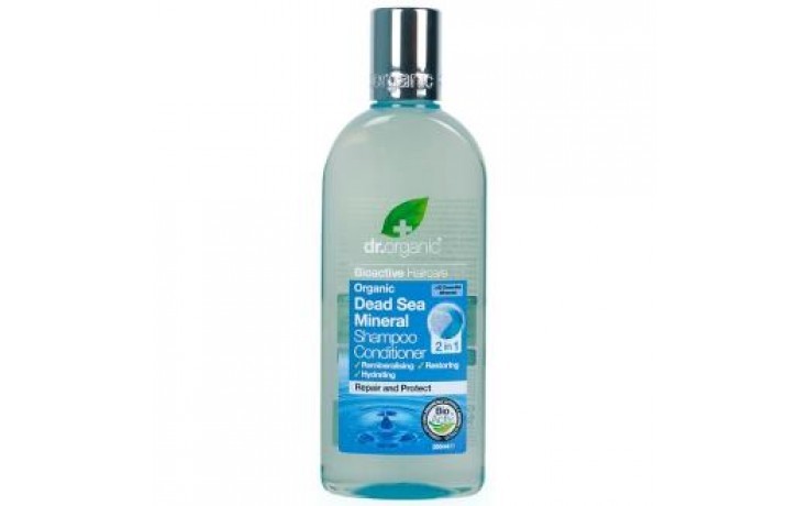 Dr Organic Champú & Acondicionador minerales mar Muerto, 265ml.