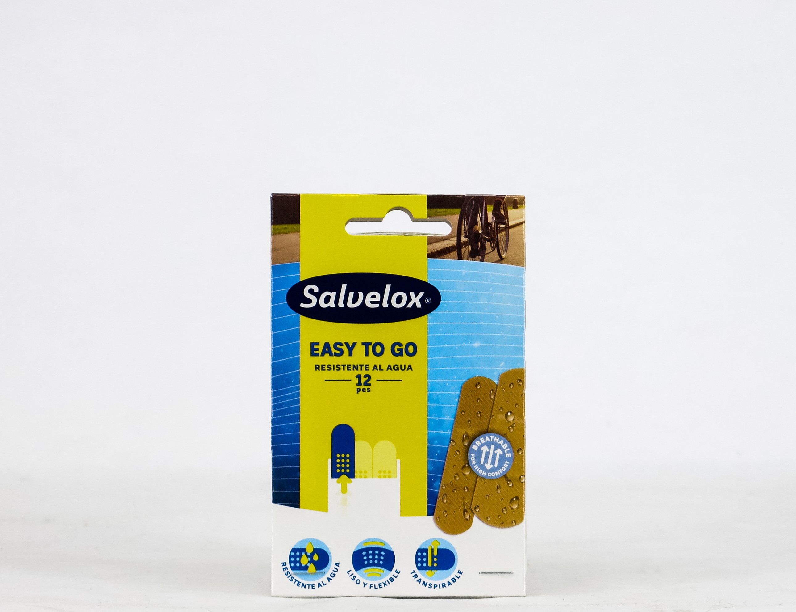 Salvelox Easy To Go Apósito Adhesivo Resistente, 12 Uds.