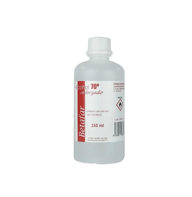 Betafar Alcohol 70º, 250ml.