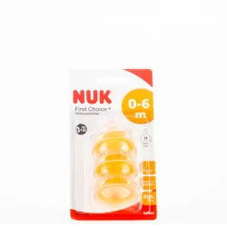 NUK First Choice Tetina Látex  Anticólico M 0-6 m, 3 Uds