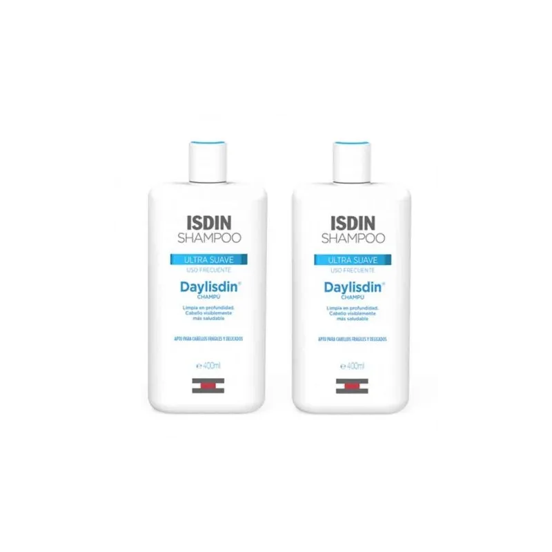 Isdin Daylisdin Champú Ultra Suave DUPLO, 2x400ml.